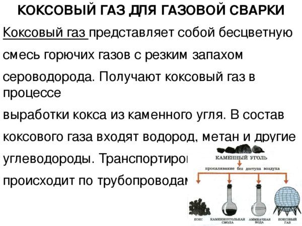 Коксовый газ для сварки 