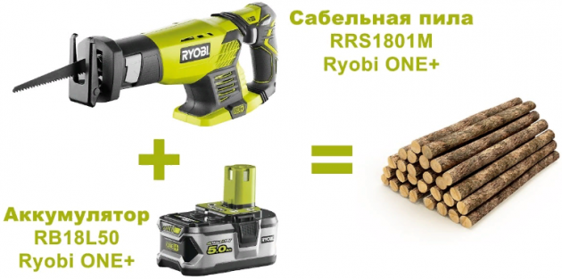 Сабельная пила Ryobi ONE+ RRS1801M